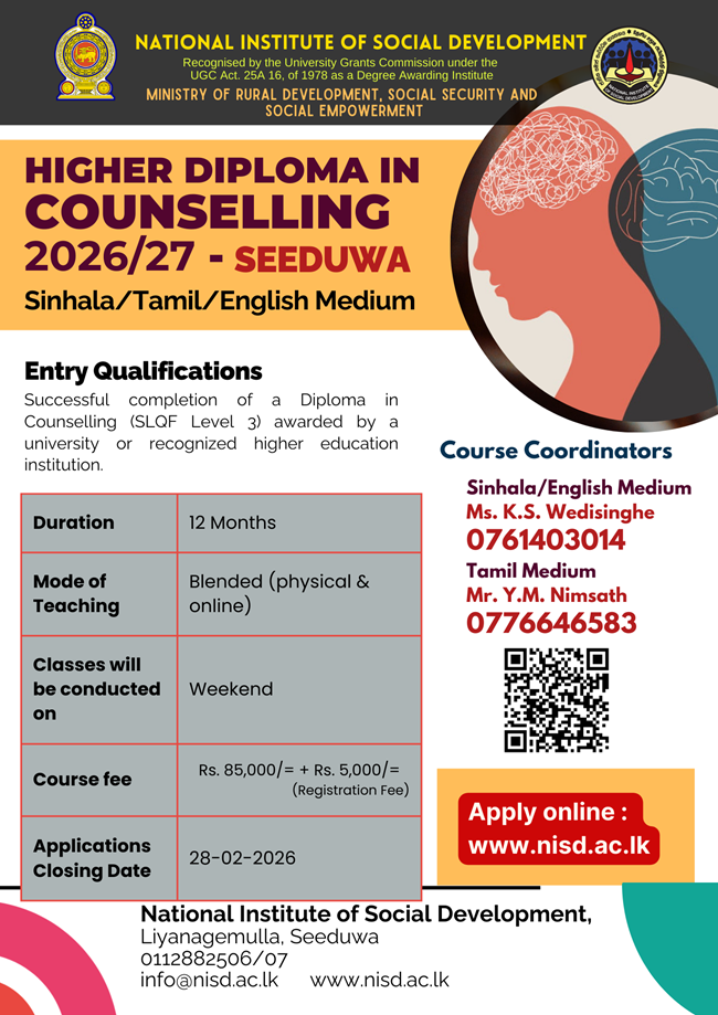 Higher Diploma in Counselling