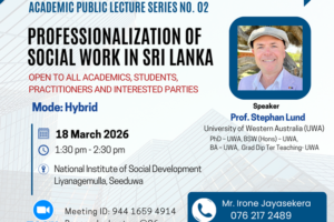 Professionalization of Social Work in Sri Lanka